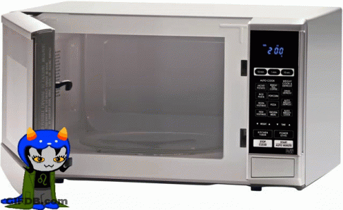 Microwave Displaying 2:00 GIF