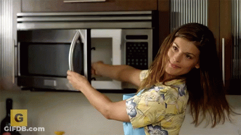 Microwave With Open Door And Crab Inside GIF