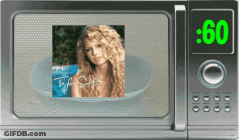 Microwave With Taylor Swift Picture At .60 GIF