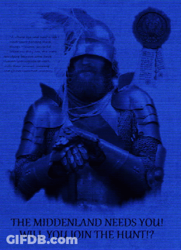 Middenland Needs You Armored Man Join Hunt GIF