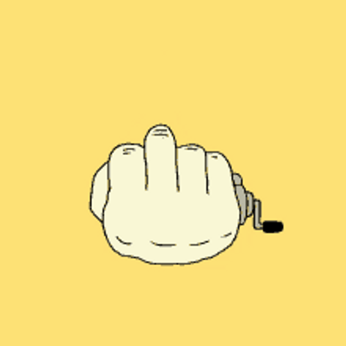 Middle Finger Toy Animation Flipping Off GIF