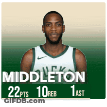 Middleton 22 Pts 10 Reb 1 Ast GIF
