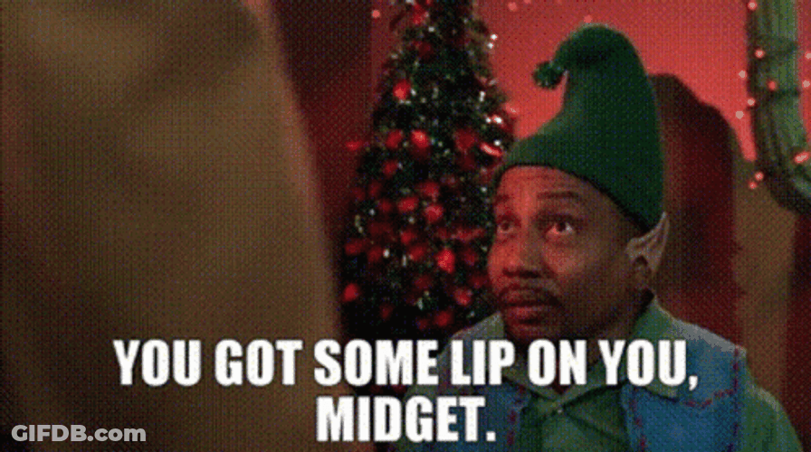 Midget Bad Santa Elf Bernie Mac GIF