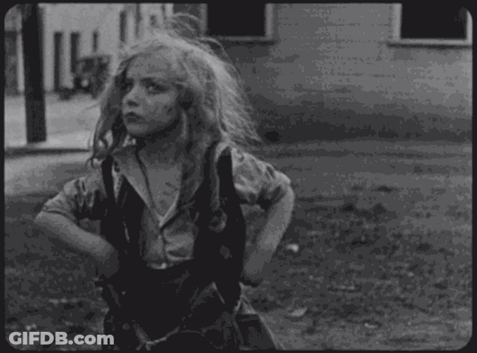 Midget Dwarf Woman Tough Horror Vintage Movie GIF
