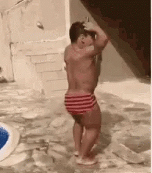 Midget Funny Dance Sexy Swim Wear GIF