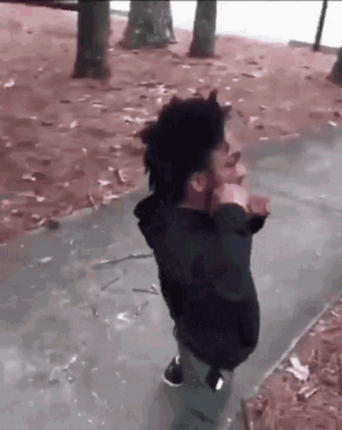 Midget Funny Fight Fist Scared Running Away GIF