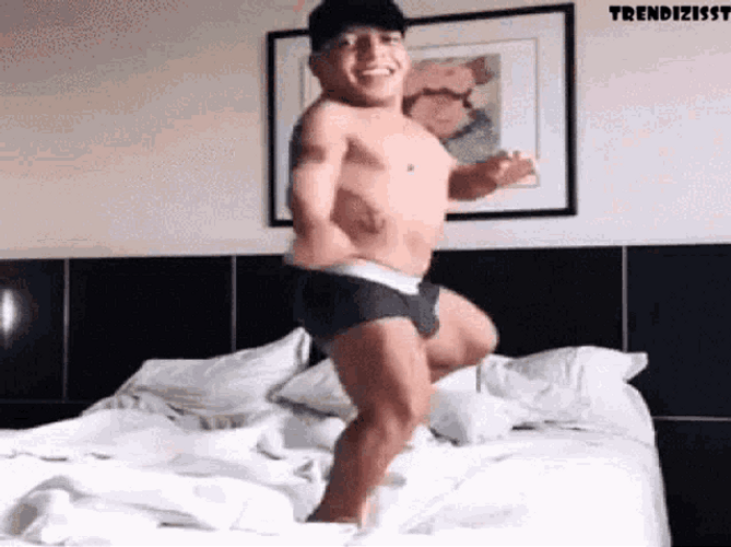 Midget Little Man Shake Sexy Dance Bed GIF