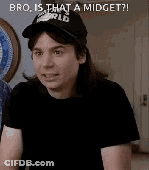 Midget Shocked Reaction Mike Myers Funny Meme GIF
