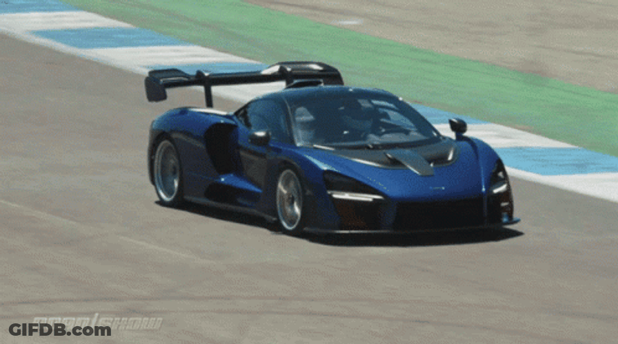 Midnight Blue Senna Mclaren Supercar GIF