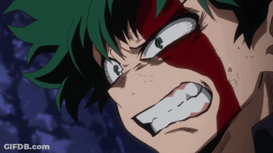 Midoriya Face Covered In Blood GIF