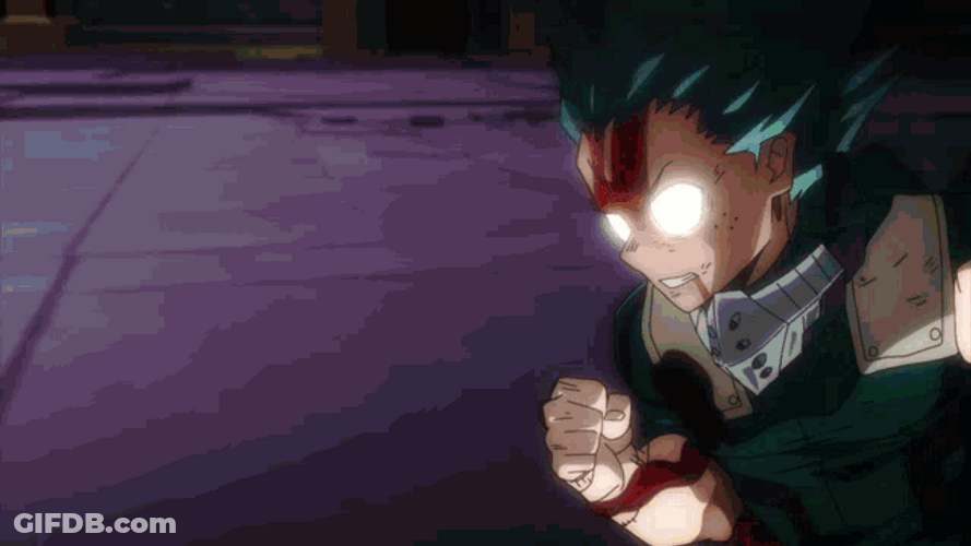 Midoriya My Hero Academia Punching GIF