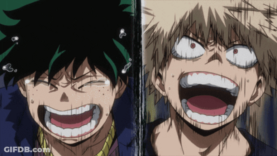 Midoriya Shouting In Pain GIF