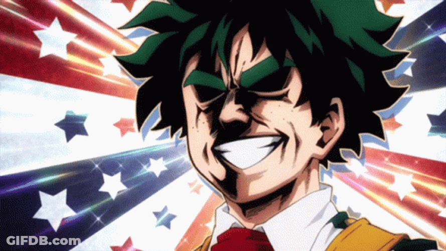 Midoriya Sly Face Emotion GIF