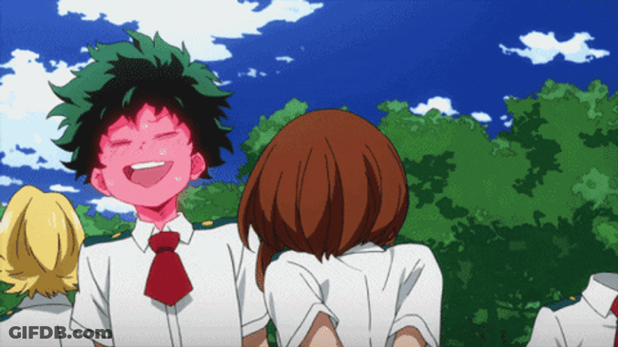 Midoriya Talking To His Crush GIF