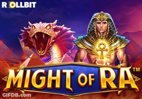 Might Of Ra Slot Game Dragon And Pharaoh GIF