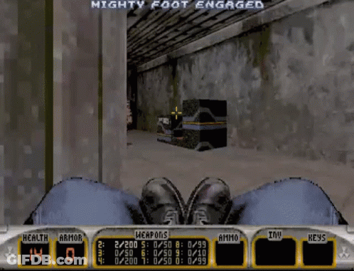 Mighty Foot Engaged Video Game Screenshot GIF