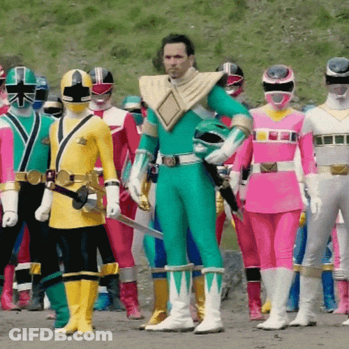 Mighty Morphin Power Rangers Assemble GIF