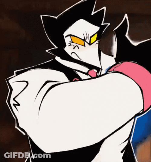 Mighty Muscular Spamton Tossing Enemy GIF