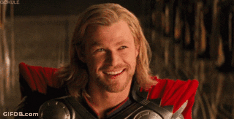 Mighty Thor Flirty Eye Wink GIF