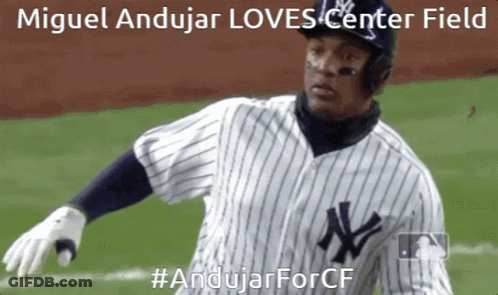 Miguel Andujar Playing Center Field GIF