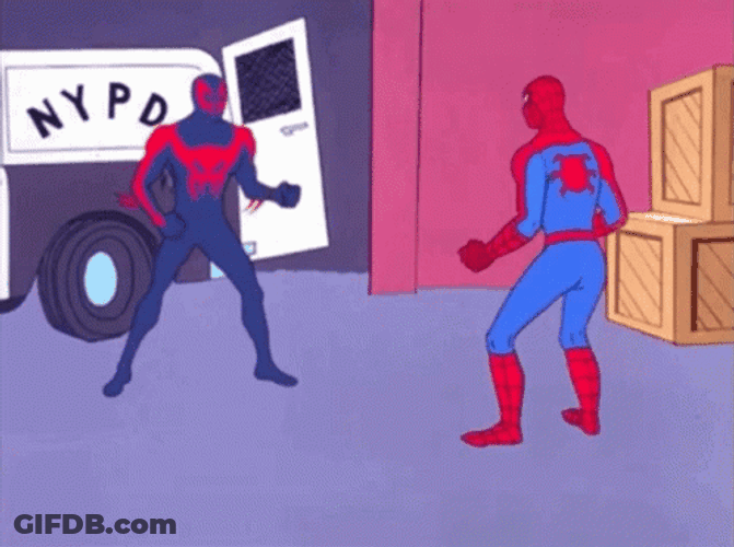 Miguel O'hara Two Spiderman GIF