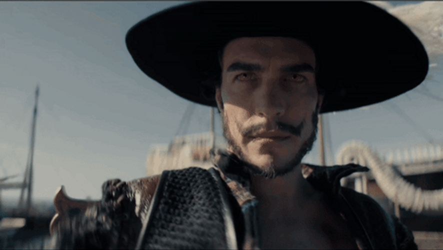 Mihawk Showcasing His Sword GIF