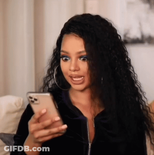 Mihlali Ndamase Oop Moment On Phone GIF