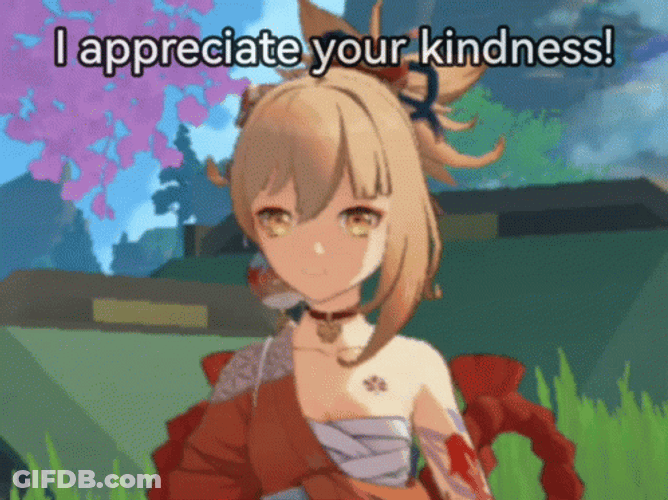 Mihoyo Genshin Impact I Appreciate Your Kindness GIF