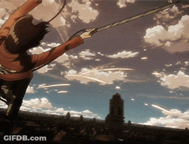 Mikasa Ackerman On Rope GIF