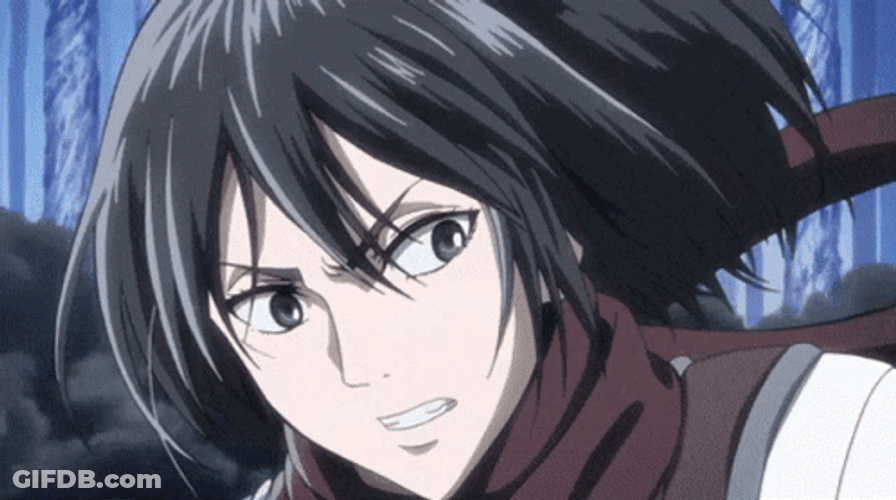 Mikasa Ackerman Powerful Kick GIF