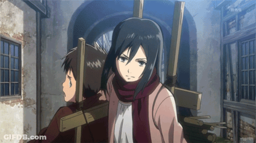 Mikasa Ackerman Powerful Punch GIF