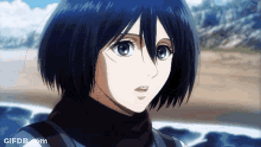 Mikasa Ackerman Smiling At The Beach GIF