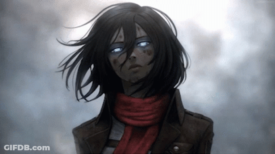Mikasa Blue Eyes GIF