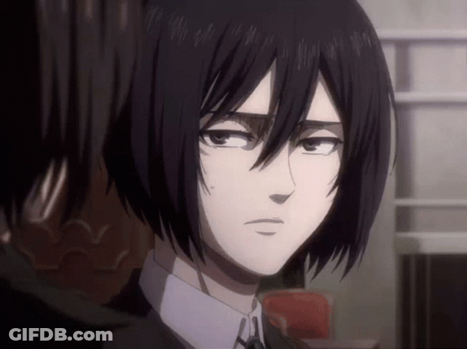 Mikasa Death Stare GIF