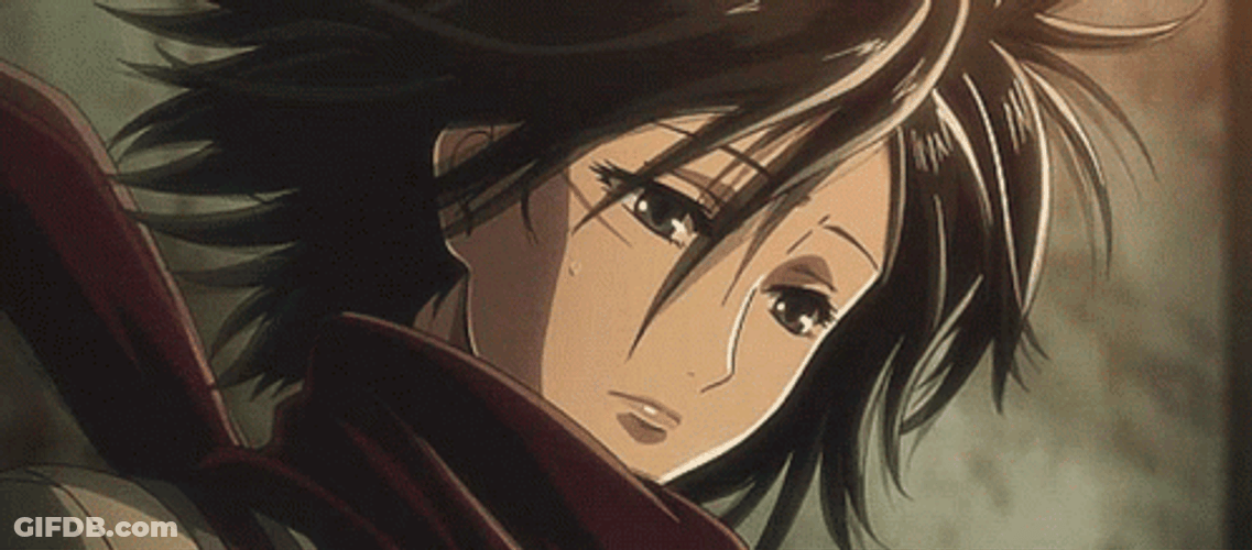 Mikasa Falling Slowly GIF