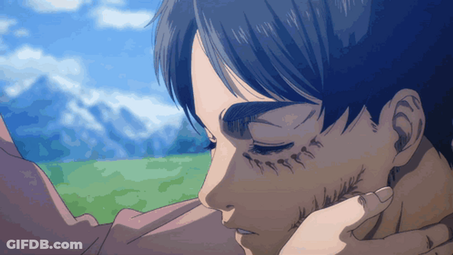 Mikasa Kissing Titan Eren GIF