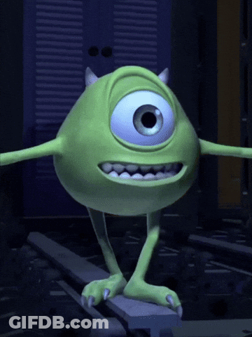 Mike From Monsters Inc Standing On Ledge GIF