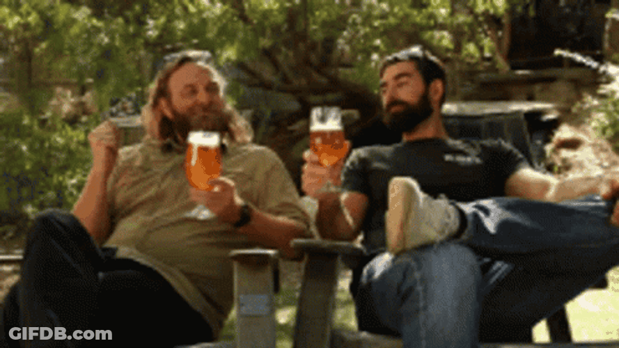 Mike Langsdale Drinking Beer GIF