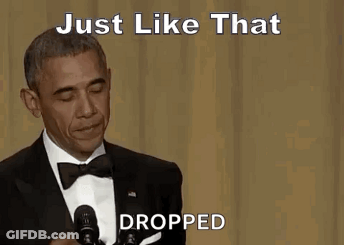 Mike Mic Drop Just Like That Barack Obama GIF