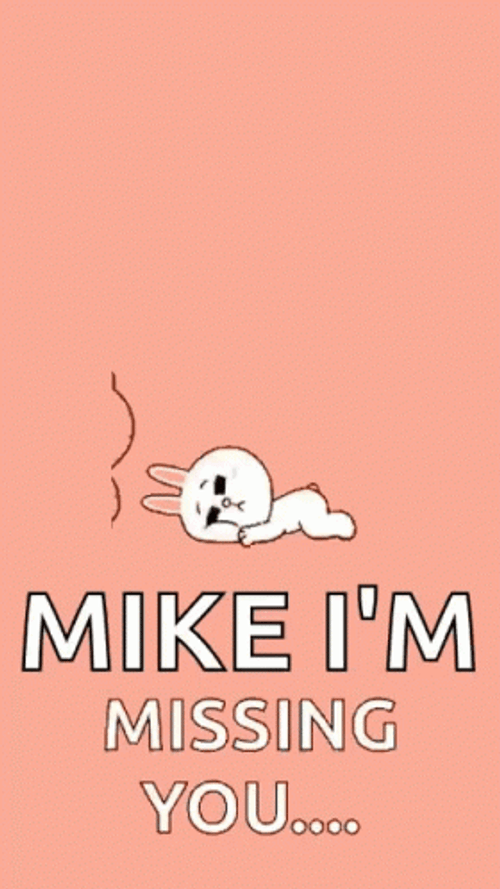 Mike Mike Mike I'm Missing You Cute Rabbit GIF