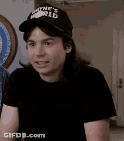 Mike Myers Looking Around GIF