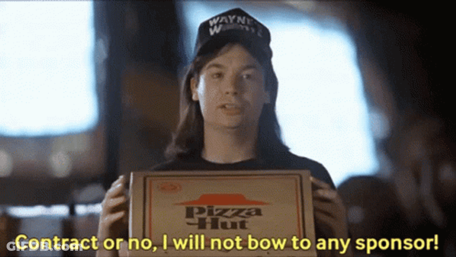 Mike Myers Pizza Hut Commercial Waynes World GIF