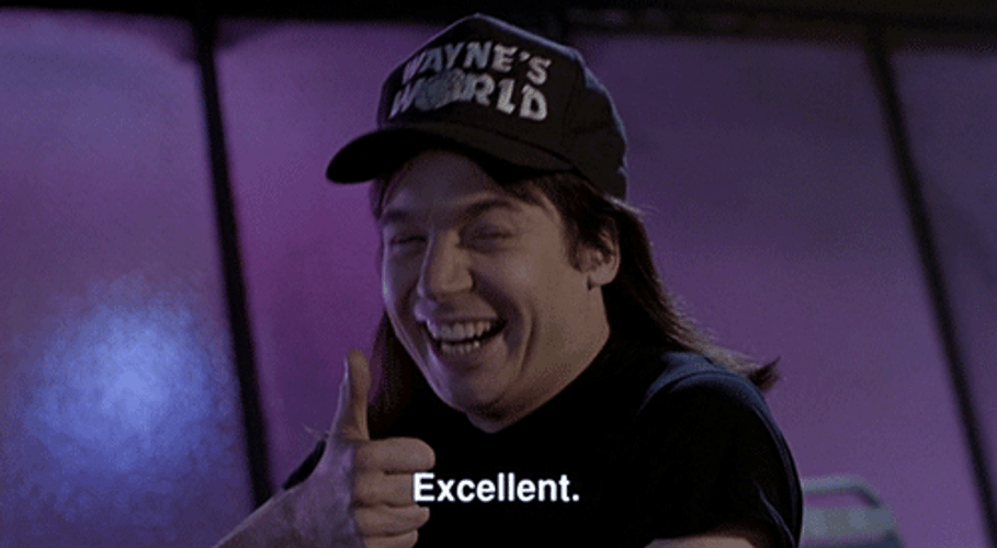 Mike Myers Thumbs Up Meme Wayne's World GIF