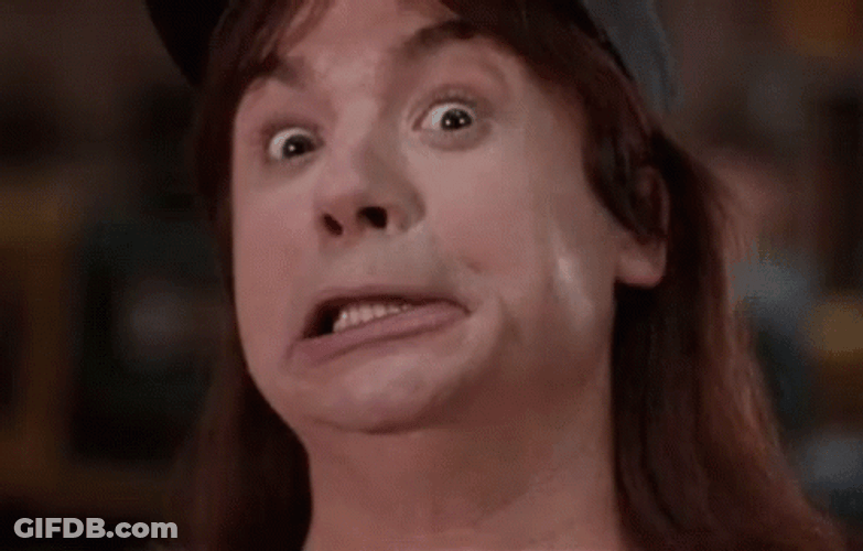 Mike Myers Wacky Face Waynes World GIF