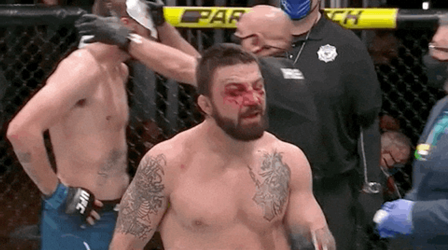 Mike Perry Face Injury GIF