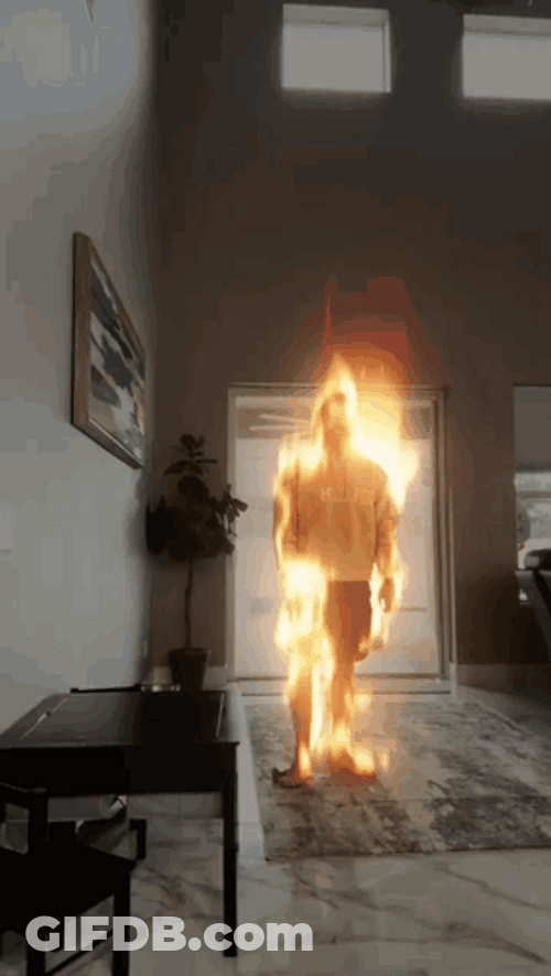 Mike Perry On Fire GIF