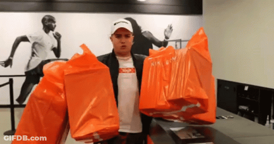 Mike Shop Nike Products Flexing GIF