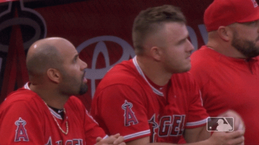 Mike Trout Arms Up GIF