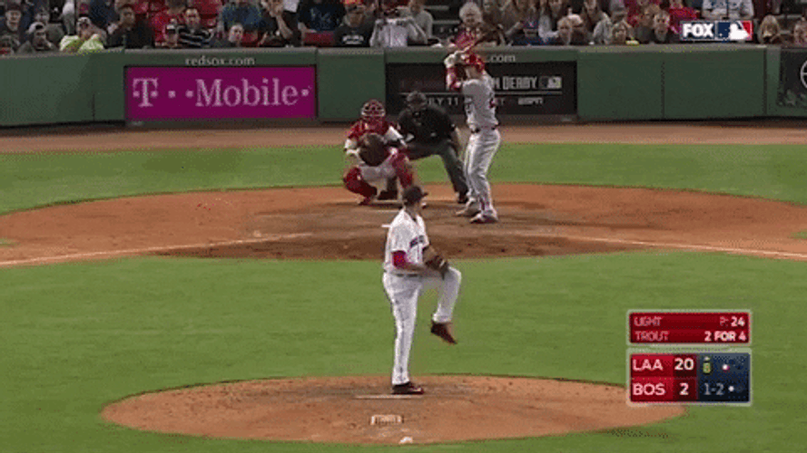 Mike Trout Fail Pitch GIF