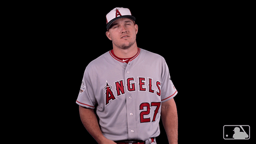 Mike Trout Look Up Expression GIF